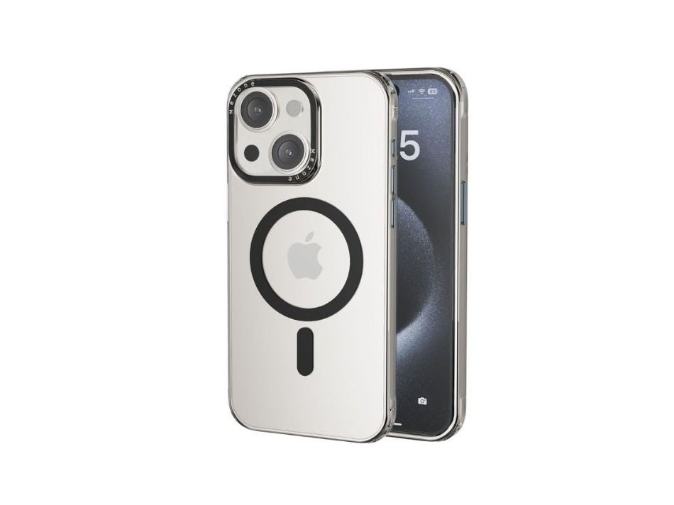 Mezone Clear Magnetic Case iPhone 15 - Black
