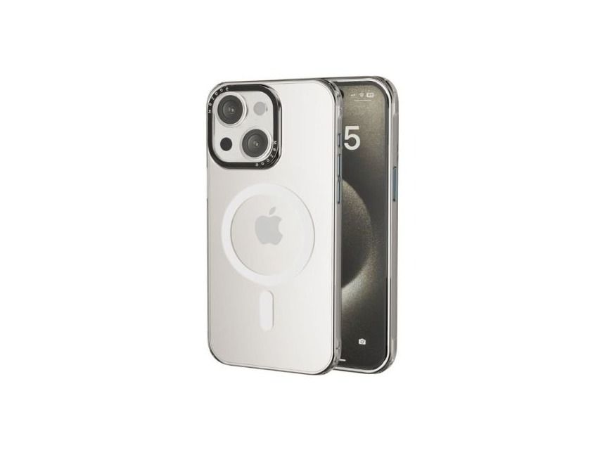 Mezone Clear Magnetic Case iPhone 15 - White