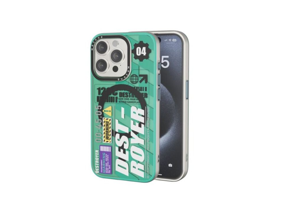 Mezone Destroyer Magnetic Phone Case For Iphone 14 Pro - Green