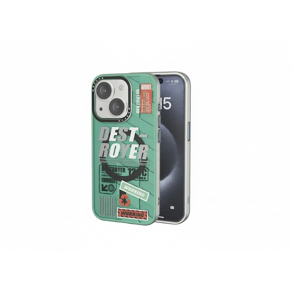 Mezone Destroyer Magnetic Phone Case For iPhone 14 - Green