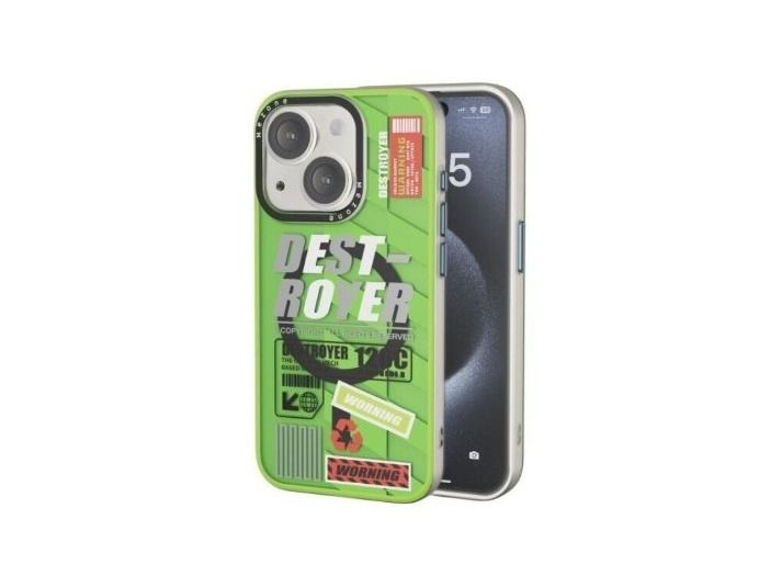 Mezone Destroyer Magnetic Phone Case For iPhone 14 - Yellow Green