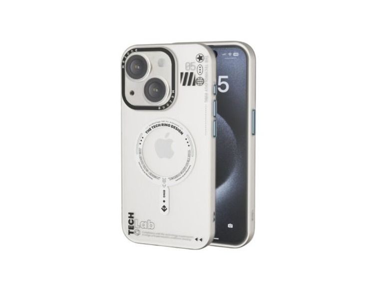 Mezone Tech Magnetic Case iPhone 15 - White