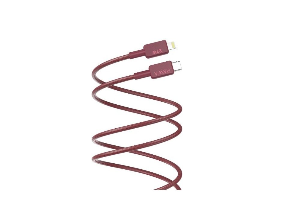 Pawa El-Claro Series Premium Braided Cable USB-C to Lightning 27W - Burgundy