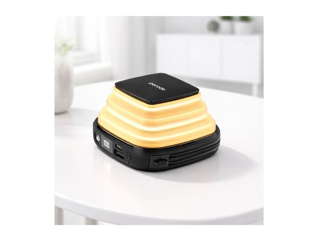 10000mAh Power Bank with Phone Holder Stand & Night Light – Porodo Portable Charger