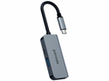 Porodo 3 In 1 Aluminum Usb-C Hub - Grey
