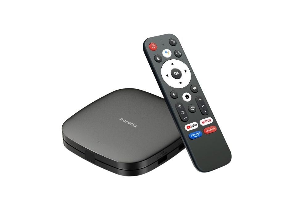 Porodo Full HD Android TV Box – 1080P Video Streaming Media Player