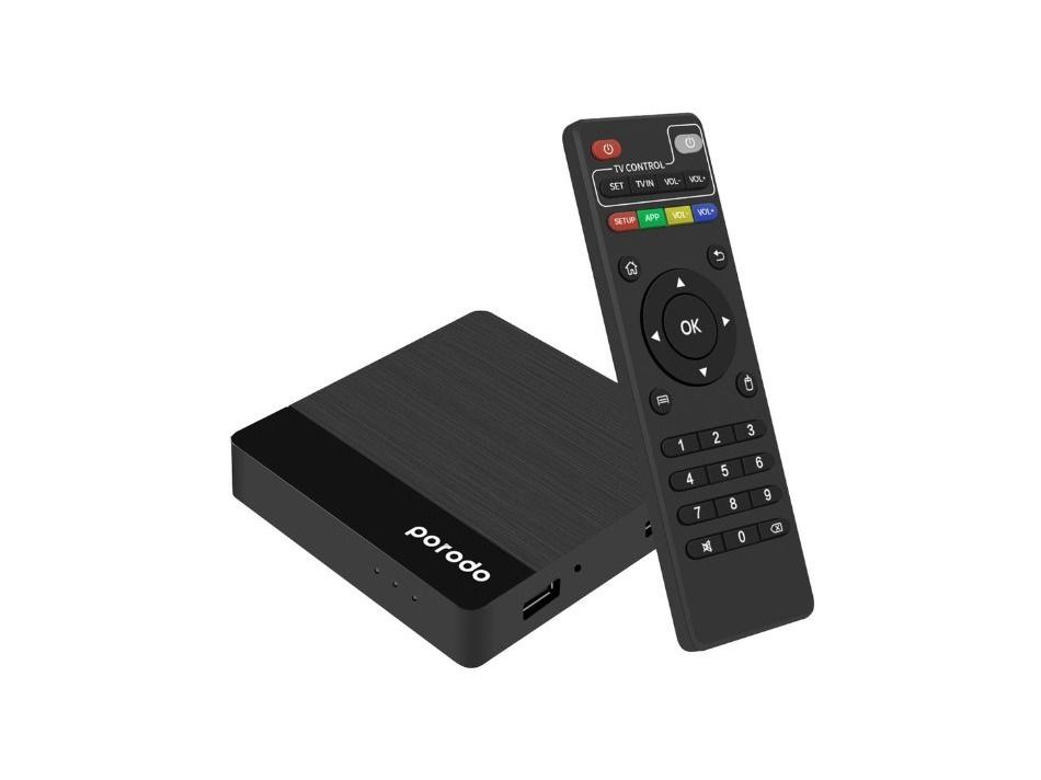 Porodo 4K Android TV Box – Ultra HD Video Streaming Media Player