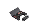Porodo Blue 2 in 1 Card Reader with Card Holder
