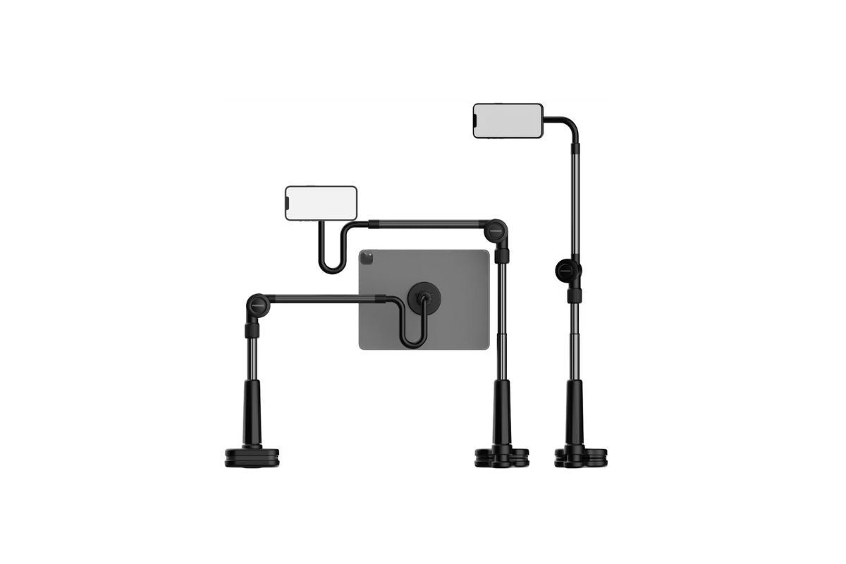 Porodo Lazy Man Stand with Magnetic Suction 92CM - Black