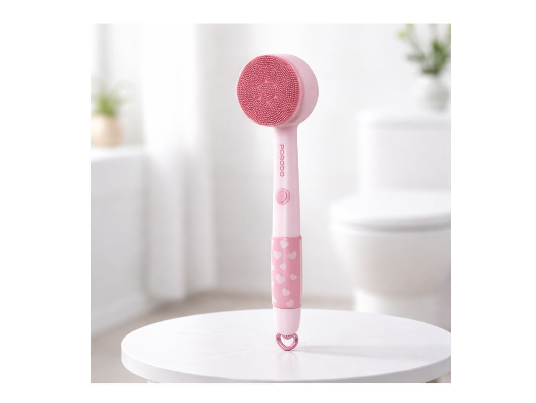 Kids Electric Body Brush – Silicone Bath Scrubber Porodo Pink