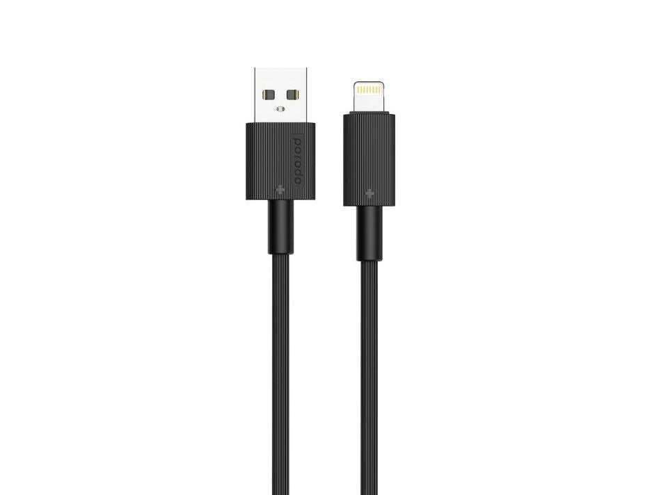Porodo USB-A to Lightning Durable Charging Cable - Black