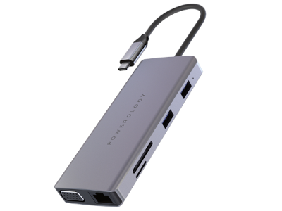 Powerology 11 in 1 USB-C Hub - Gray