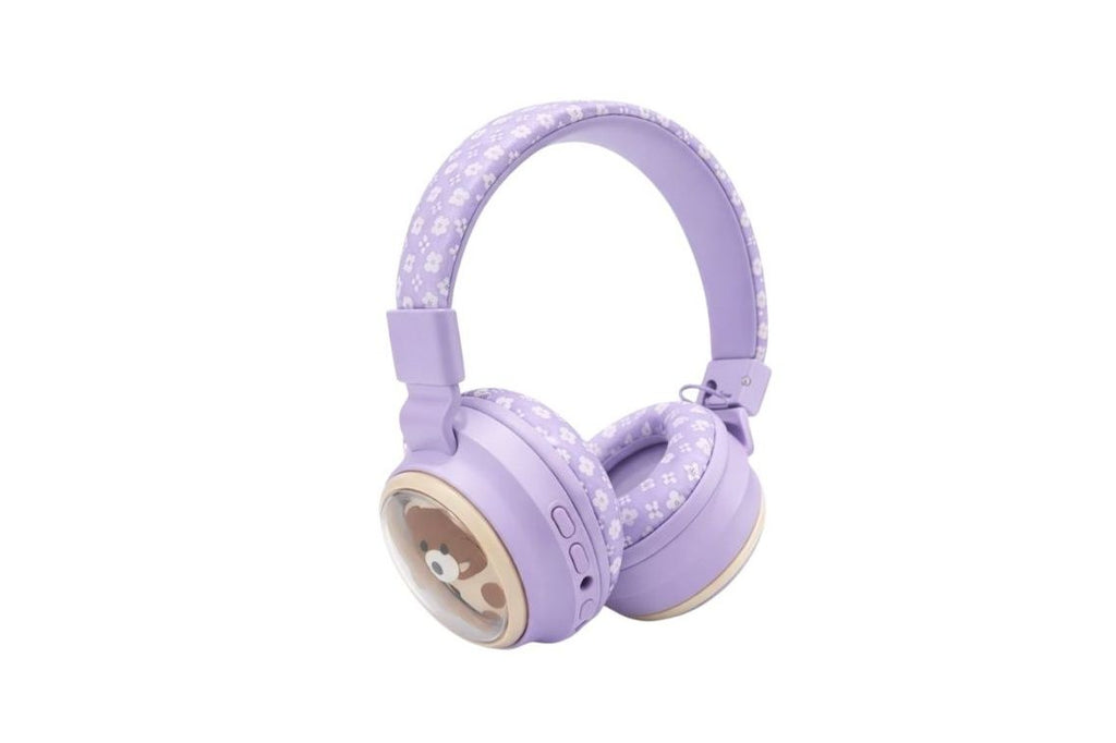 Teddy bear wireless headphones - Purple