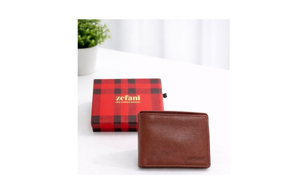 Zefani ClassicCraft Genuine Leather Bifold Wallet - Tan