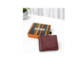 Zefani Genuine Leather Bi-Fold Wallet for Men - Maroon