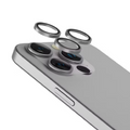 Levelo Lucent Trio 9H Hardness Camera Lens Protector for iPhone 15 Pro/15 Pro Max - Silver