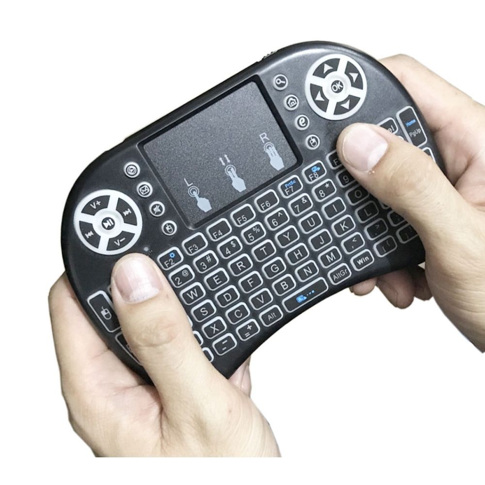 Backlit Mini Wireless Handheld Remote Keyboard Mouse Touchpad