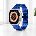 Levelo Royallink Stainless Steel Metal Watch Strap - Blue