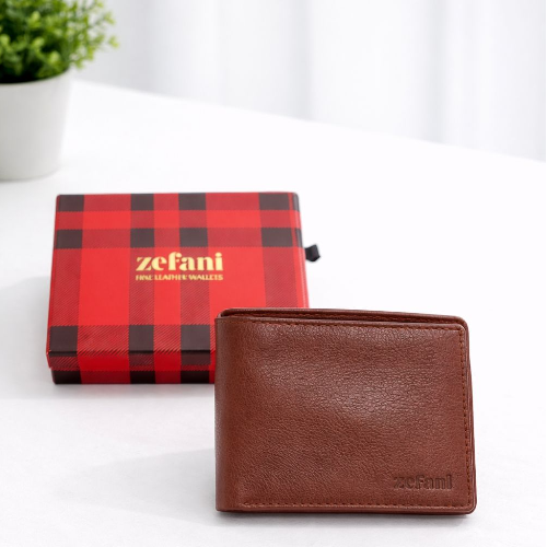 Zefani ClassicCraft Genuine Leather Bifold Wallet - Tan