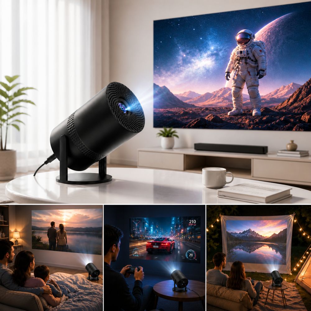 Rechargeable Portable Ultra HD LED Projector