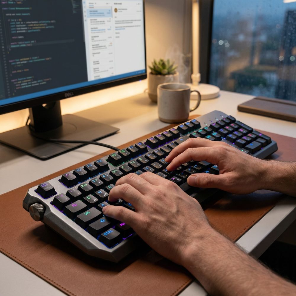 Porodo Wired Mechanical Gaming Keyboard Gateron PRO Red - Black