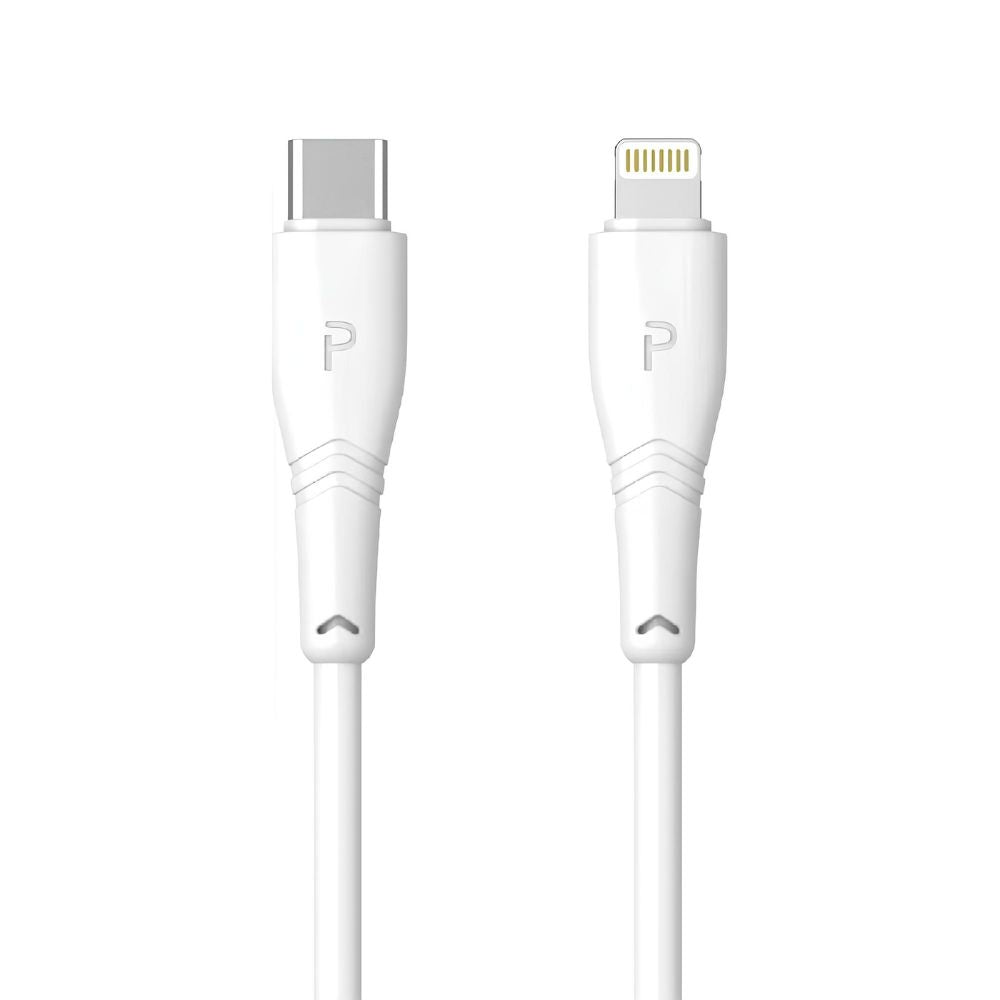 Pawa Type-C to Lightning PVC Cable 27W Quick Charging 1.2m - White