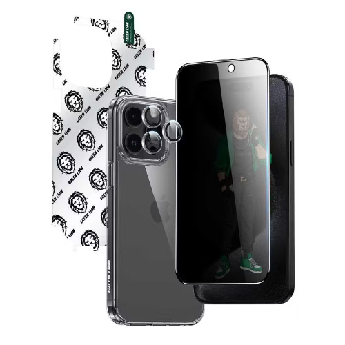 Green Lion 4 in 1 Defender Pack Privacy for iPhone 15 Pro