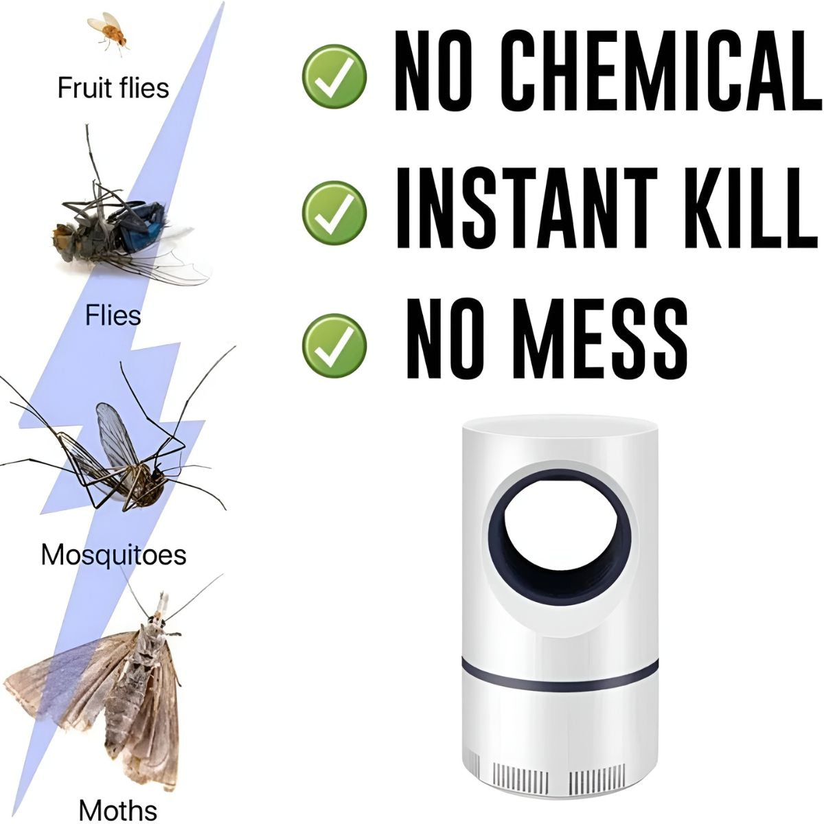 Photocatalysis Suction UV Mosquito Killer Lamp