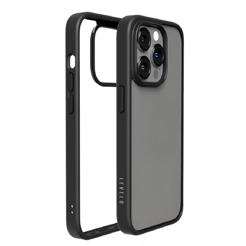 Levelo Solo iPhone 14 Pro Clear Back Case - Black