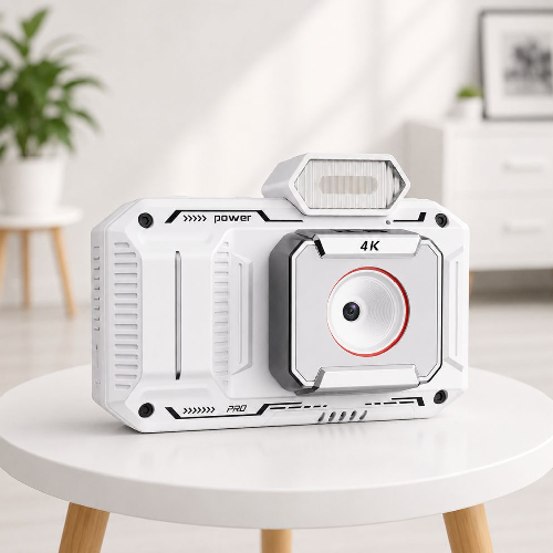 Porodo Advanced Digital Camera Video Stabilization & 18x Zoom White