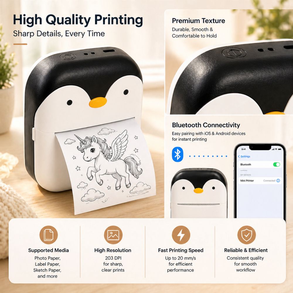 Generic Mini Printer - White
