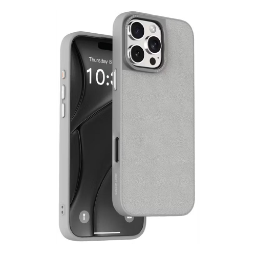 Green Lion Magsafe Leather Case Iphone 16 Pro Max- Gray