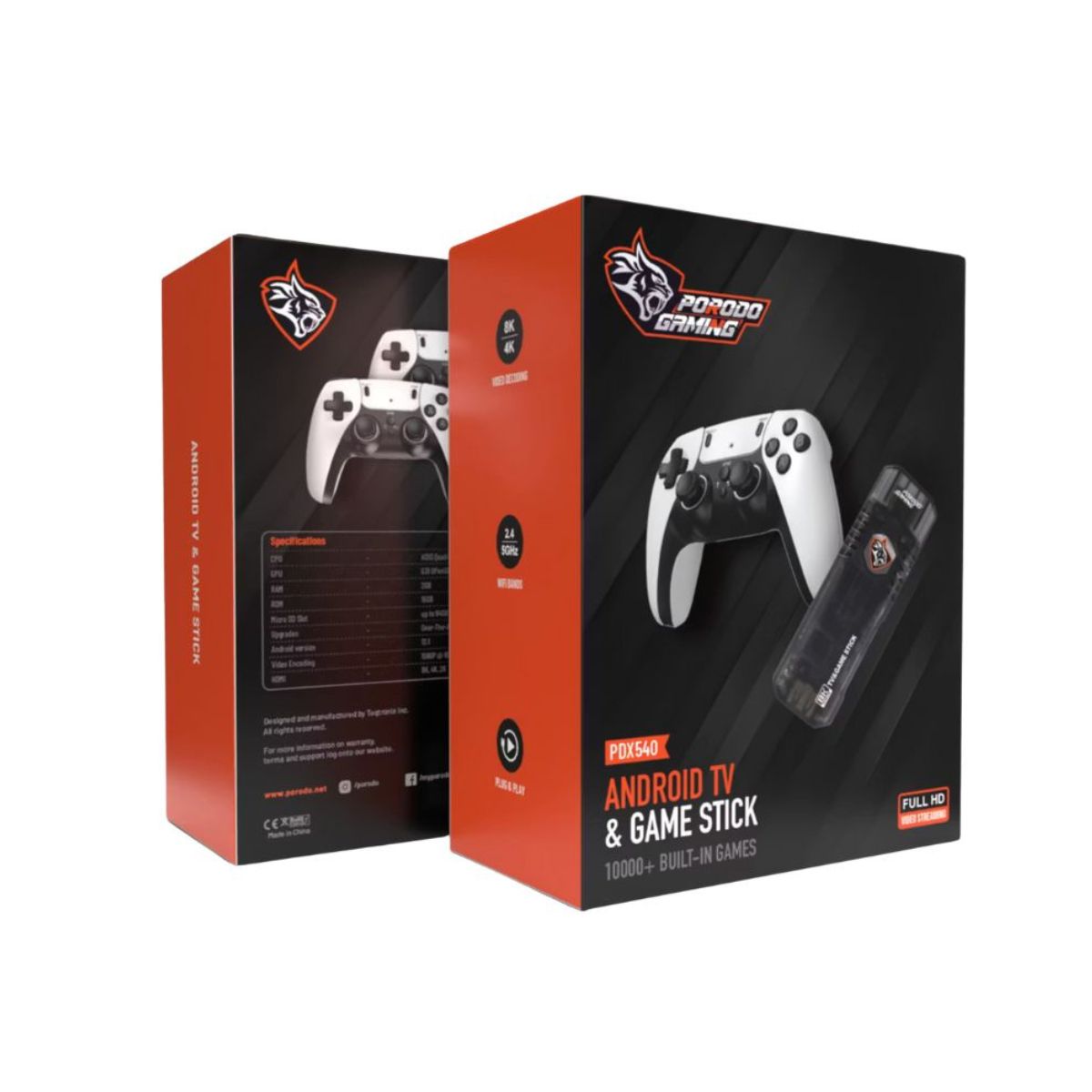 Porodo Gaming Full HD Android TV & Game Stick