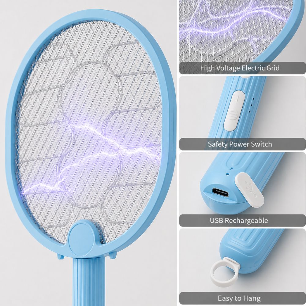 USB Electric Foldable 225MAH Mosquito Swatter