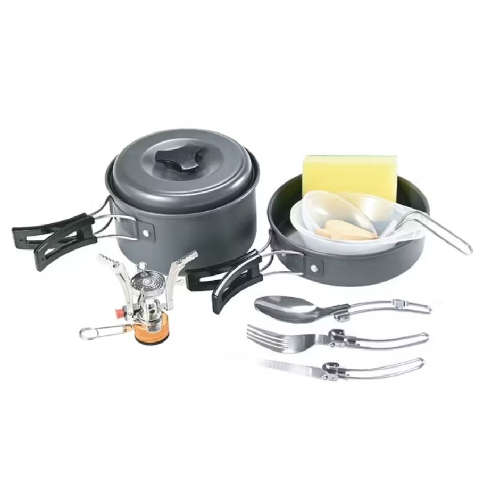 Camping Cookware Set – Camping Pot Set & Outdoor Cooking Set Green Lion 10 in 1