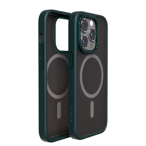 Levelo Magsafe Kayo iPhone 14 Pro Matte Back Case - Green/Green