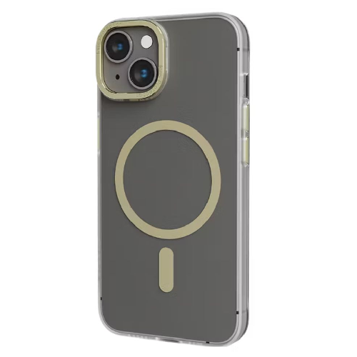 Levelo MagSafe Glory Back Case For iPhone 14 - Matte Clear/Champagne