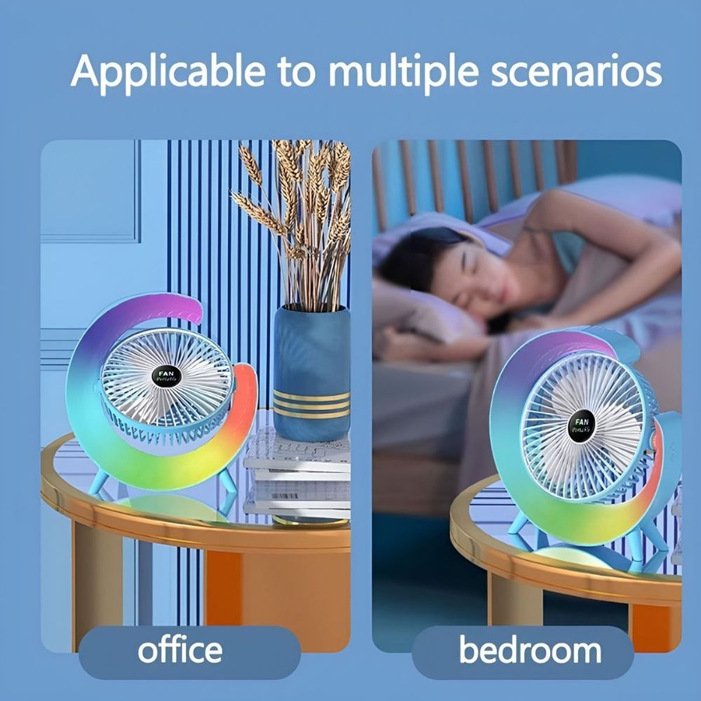 Colourful Desktop Fan Qatar - USB Rechargeable