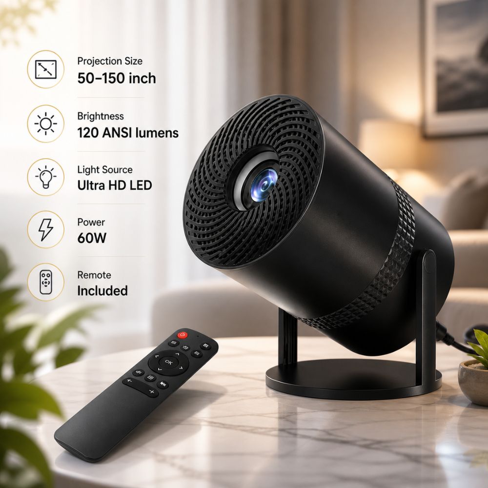 Rechargeable Portable Ultra HD LED Projector