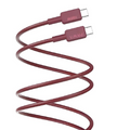 Pawa El‑Caro Braided Cable Usb‑C To Usb‑C 100 W 1.2M - Burgundy