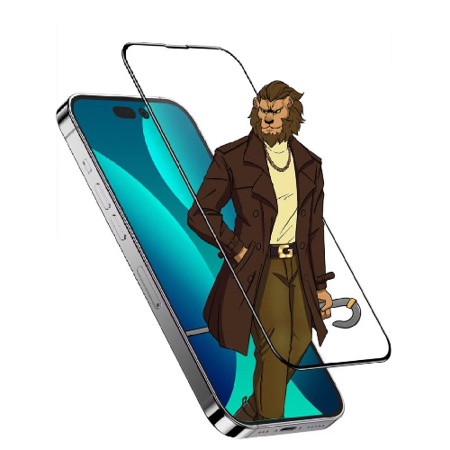 Green Lion 3D Curved Tempered Glass for iPhone 14 Pro Max - Clear