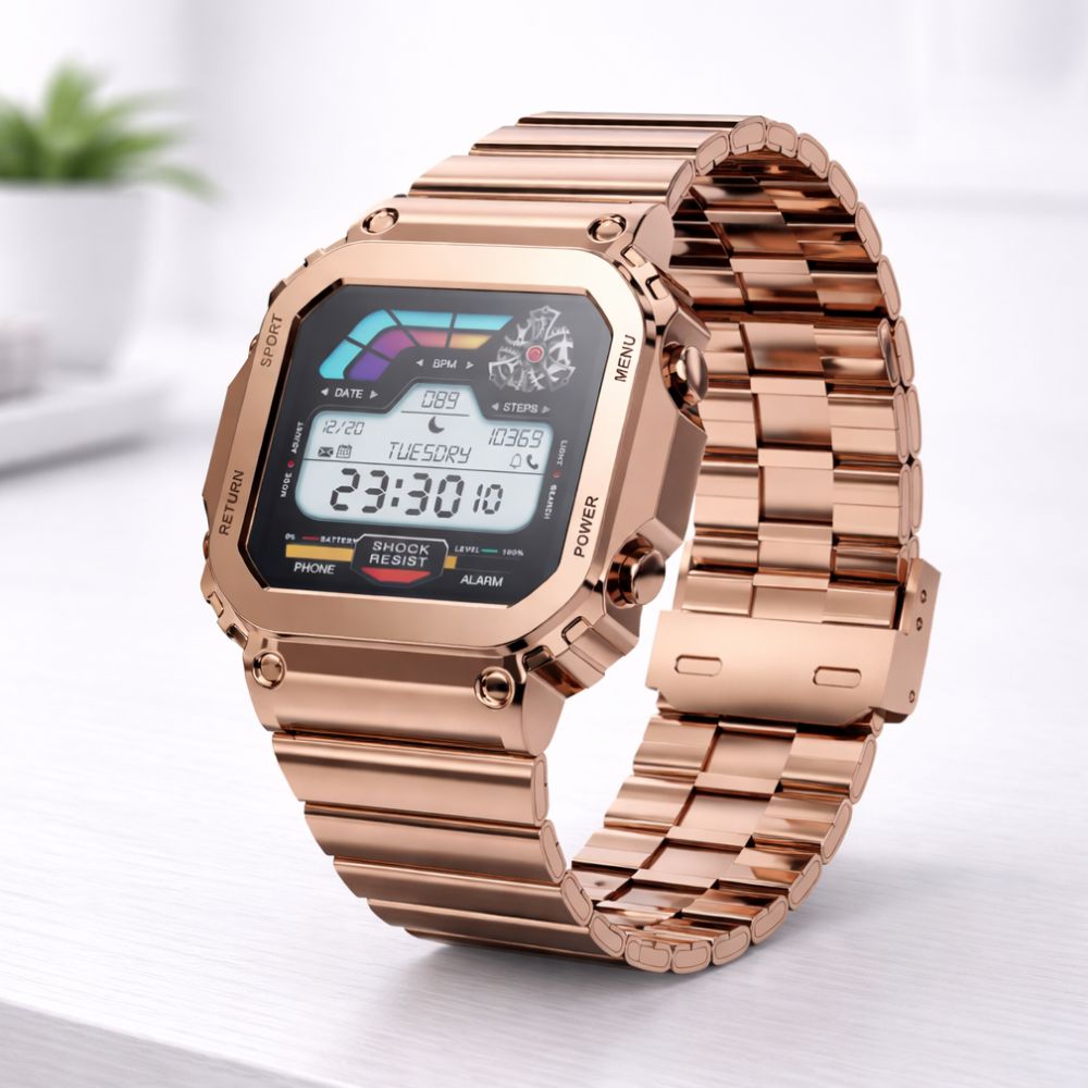 Smart Watch – Bluetooth Fitness Smartwatch Porodo Nomad - Gold
