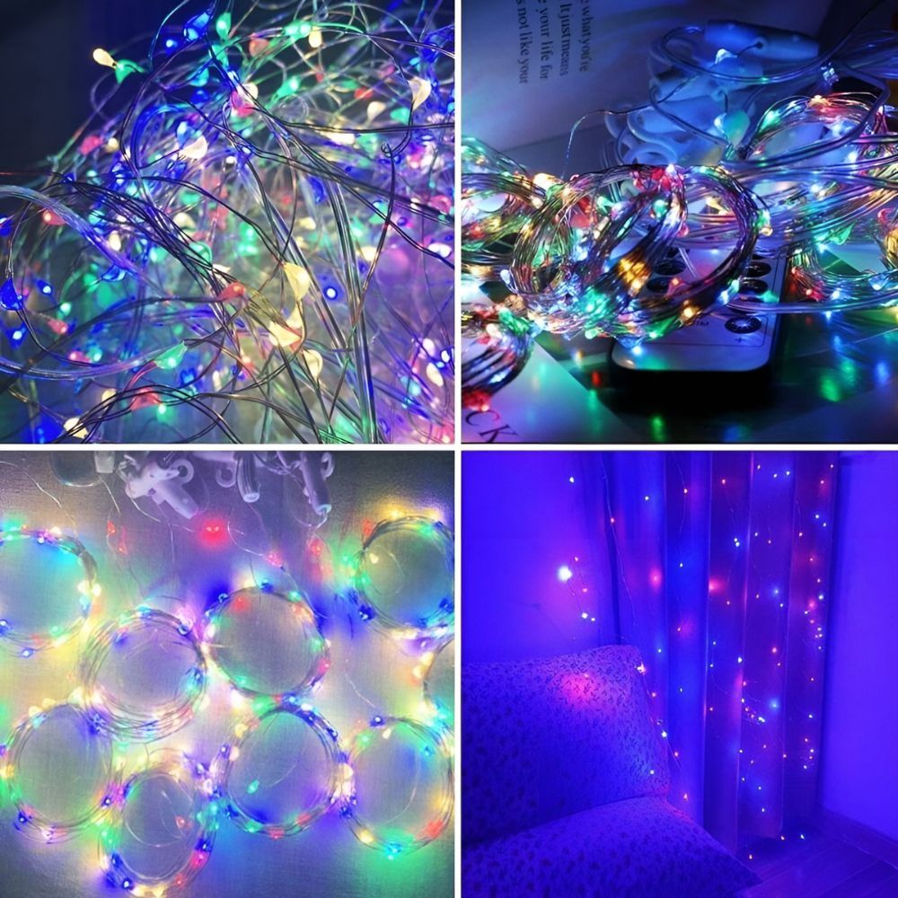 Remote-controlled LED Curtain Lights