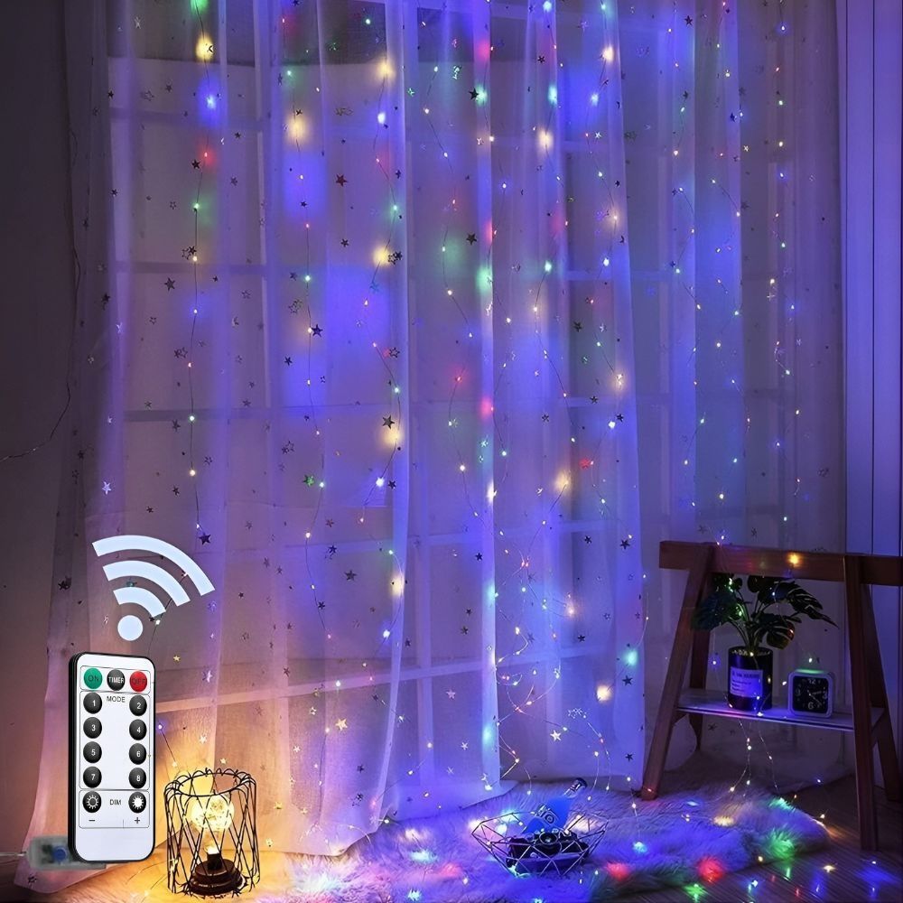 Remote-controlled LED Curtain Lights