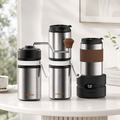 Lepresso Grindo Quattro 4-in-1 Portable Coffee Maker – Outdoor Travel Coffee Set with Grinder