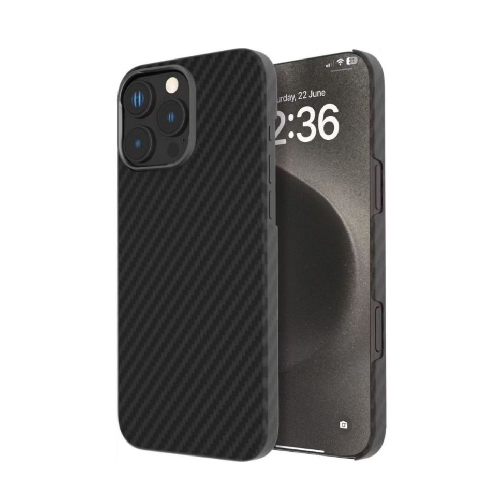 Levelo Sergei 1500D Aramid Fiber Case For iPhone 16 Pro - Matte Black