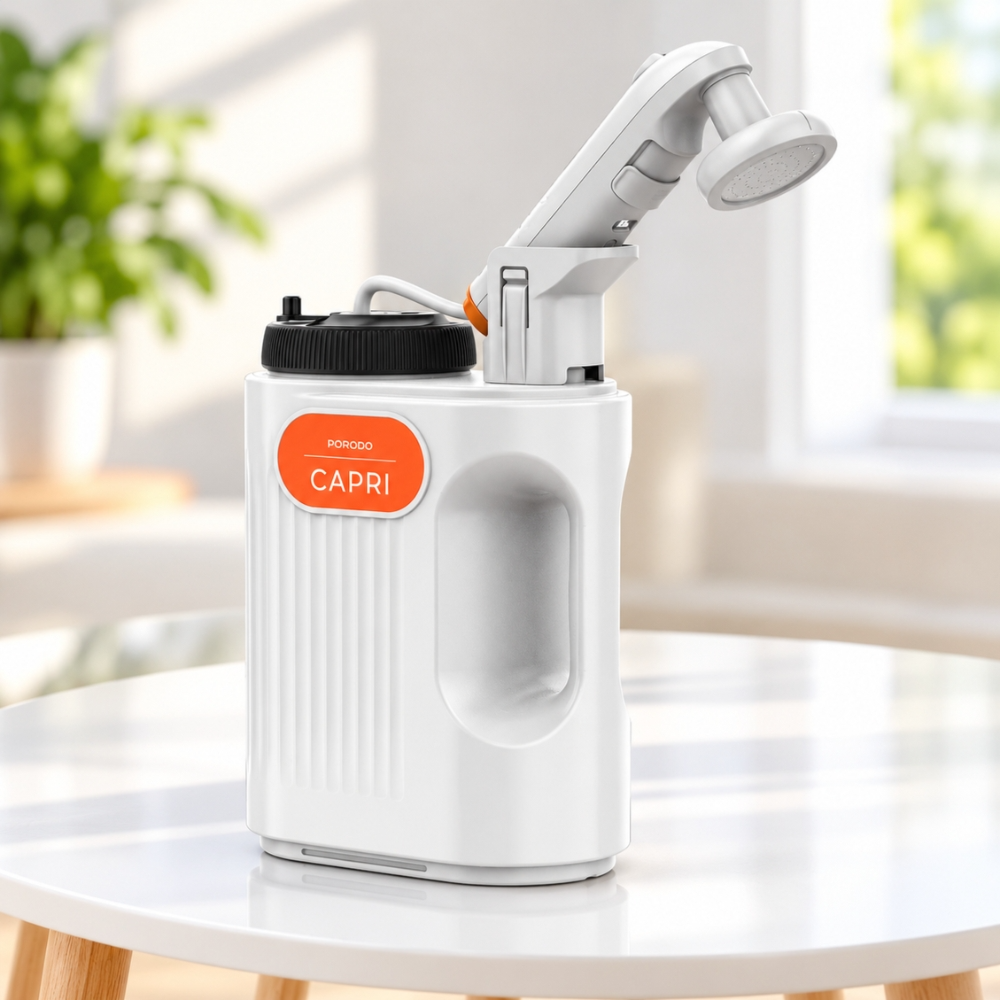 Porodo Capri Portable Electric Bidet – Rechargeable Travel Bidet Sprayer, 5L, White