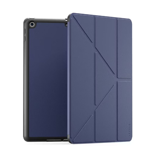 Levelo Elegant Hybrid Leather Case for iPAD 10.2 (2021)-Blue