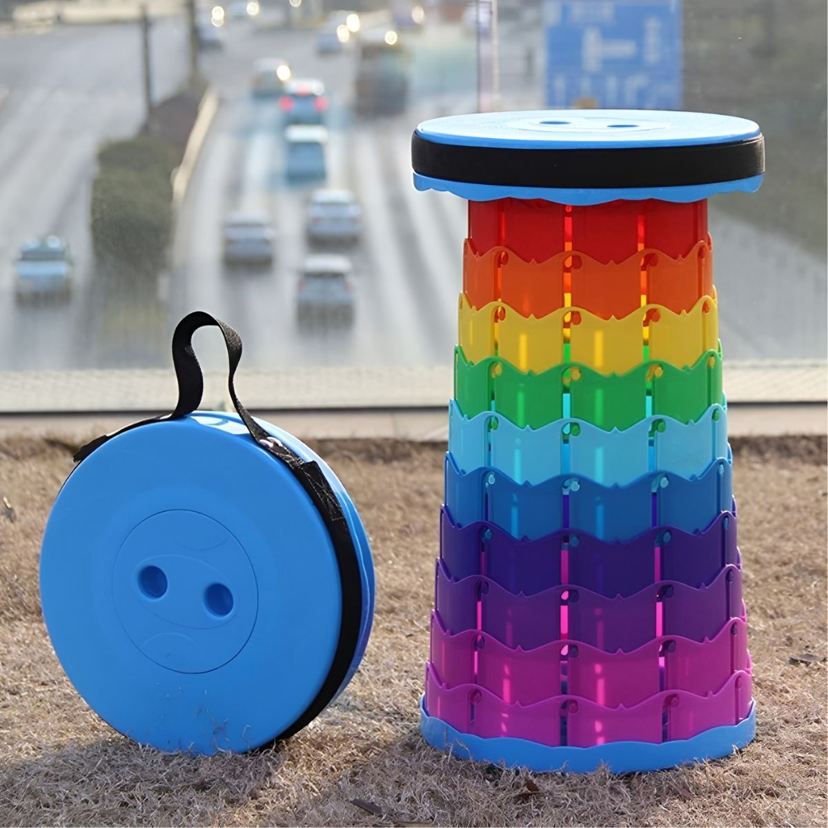 Telescoping Foldable Stool