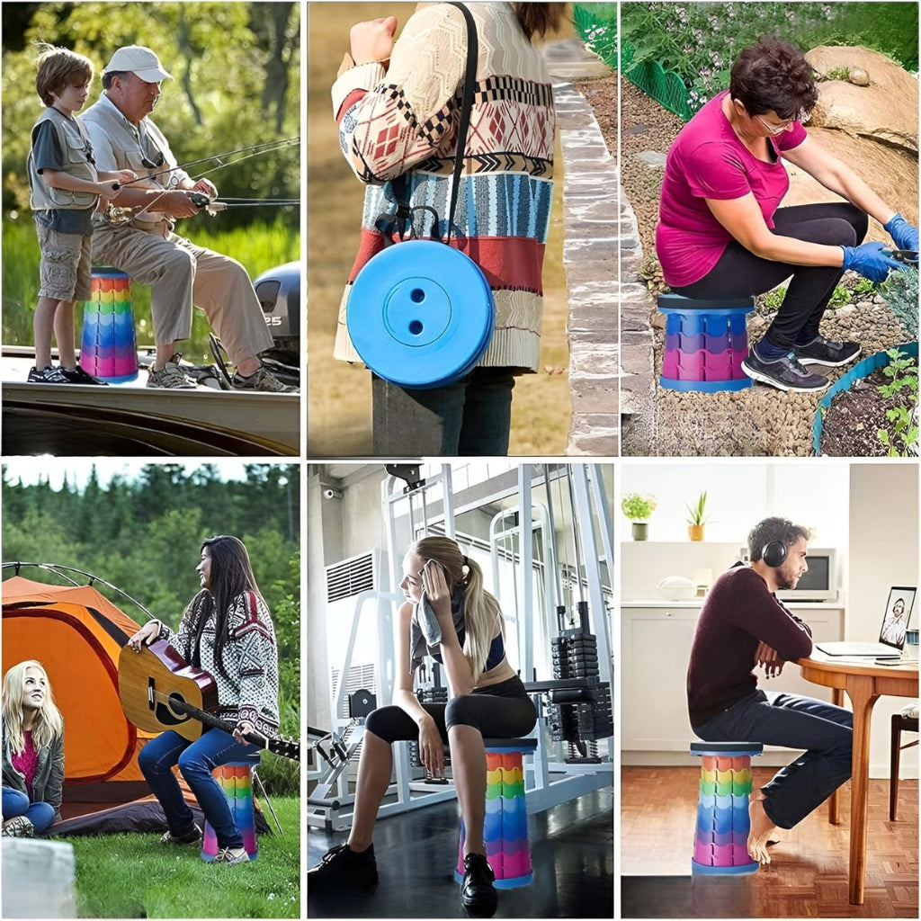 Telescoping Foldable Stool